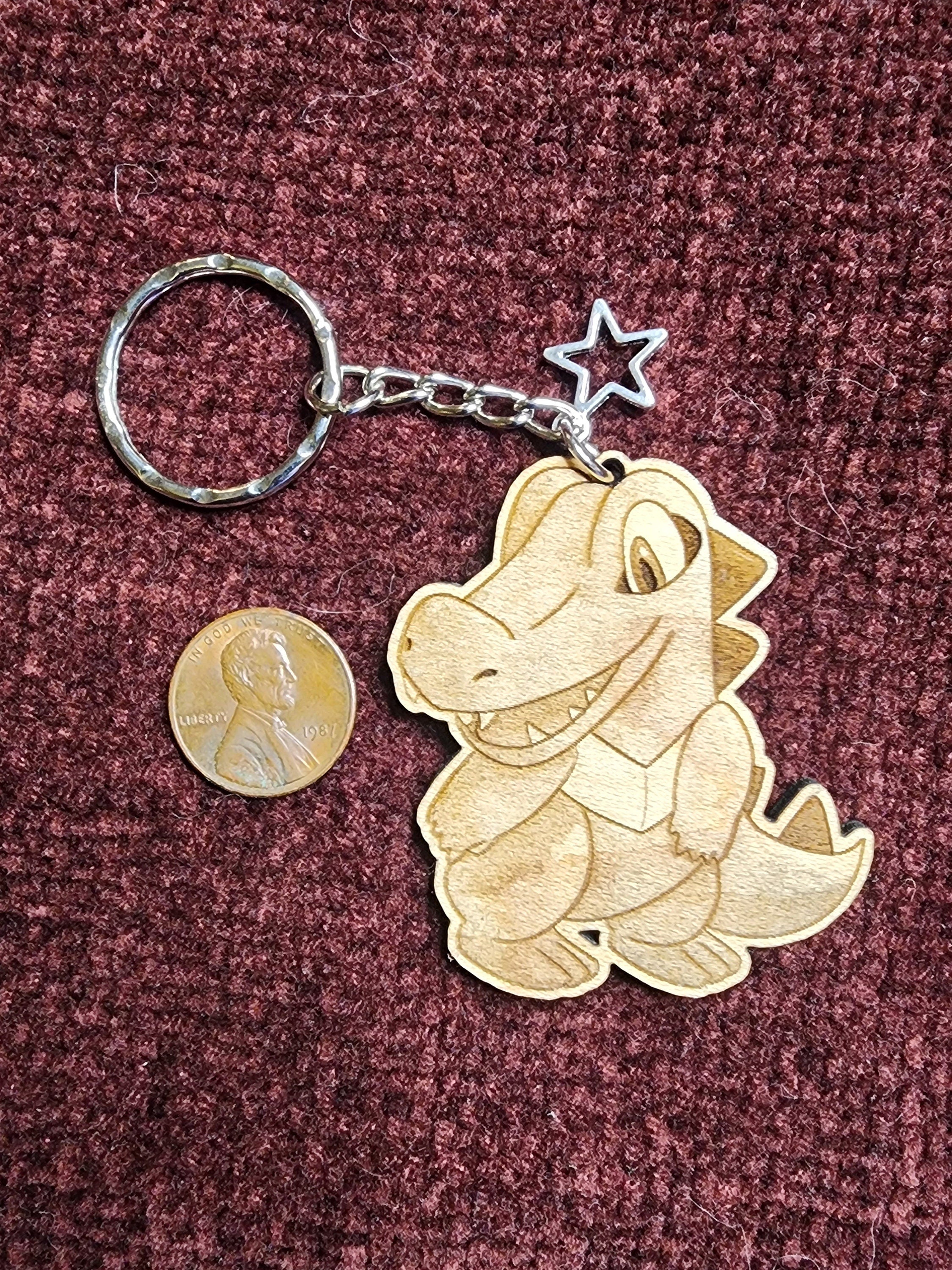 Gen 1-3 Starter Pokemon Wooden Keychains