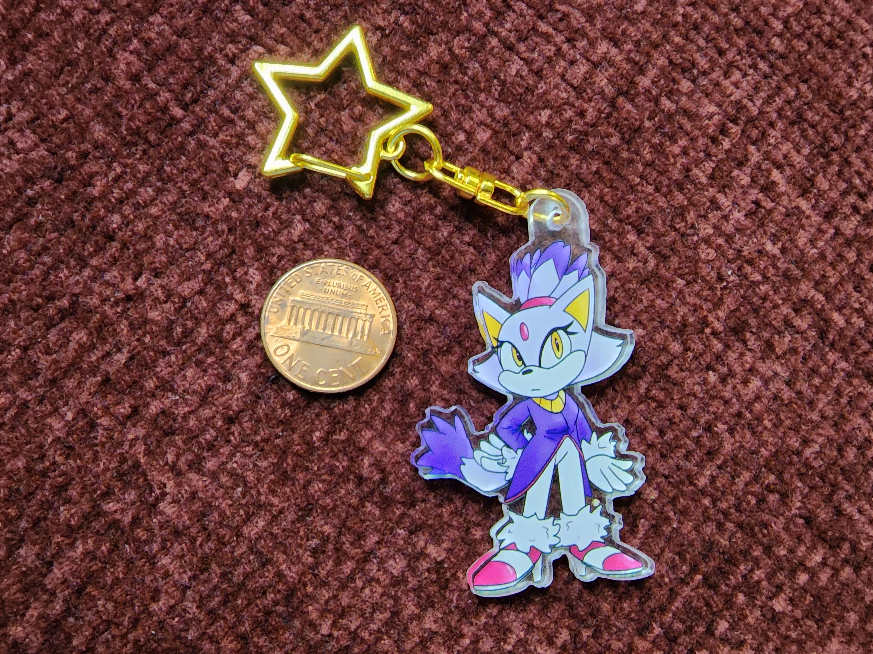 2 inch Shadow Blaze and Rouge Keychains