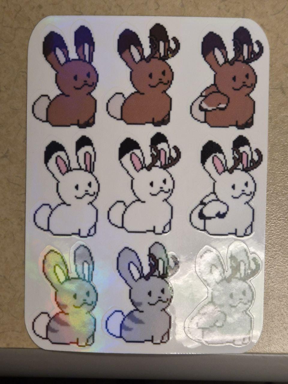 Hare Holographic Sticker Sheet