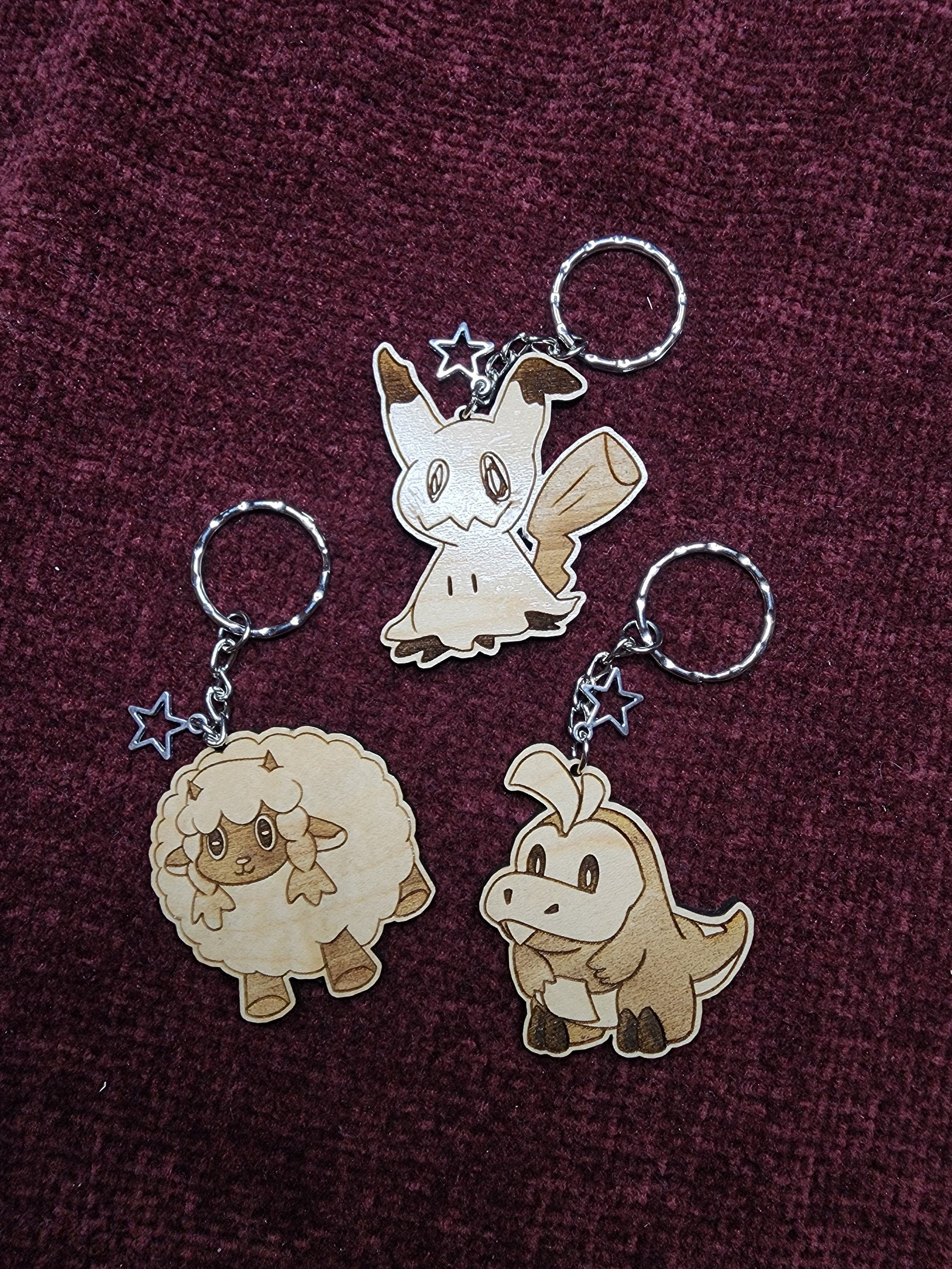 Later Gen Pokemon Wooden Keychains