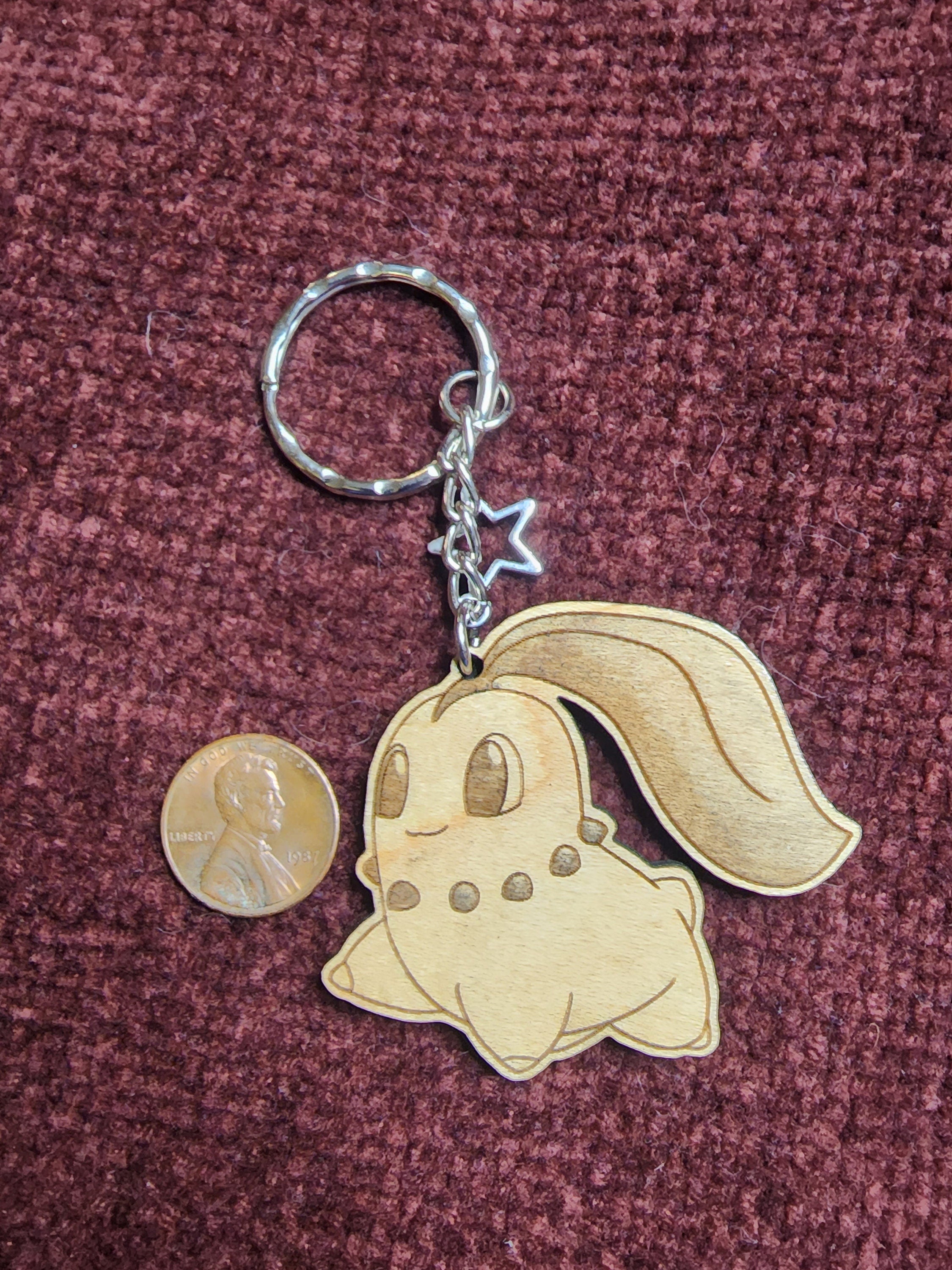 Gen 1-3 Starter Pokemon Wooden Keychains