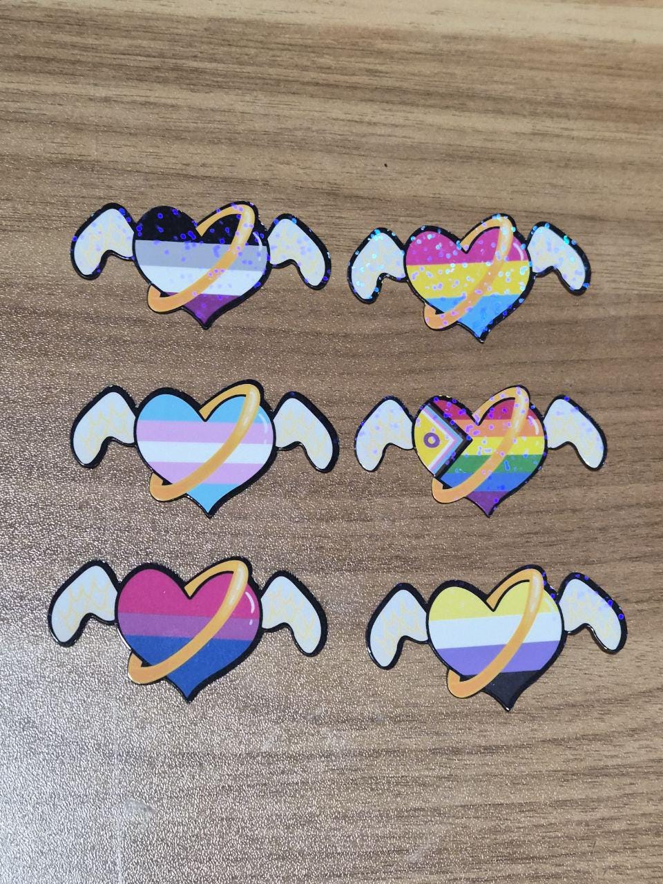 Angel Pride Holographic Stickers
