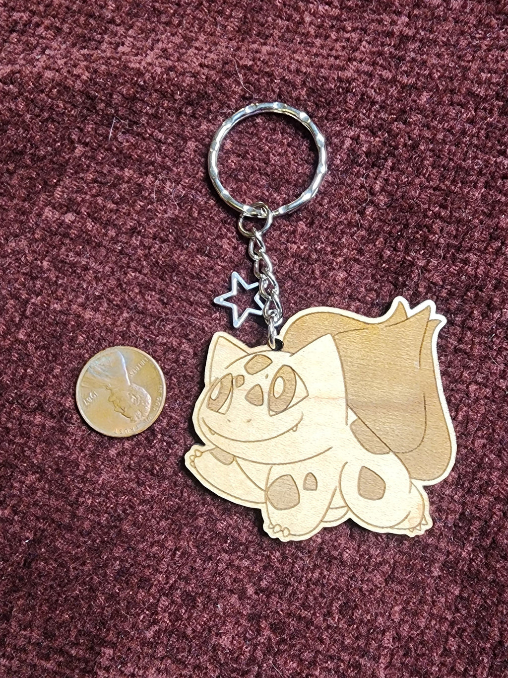 Gen 1-3 Starter Pokemon Wooden Keychains