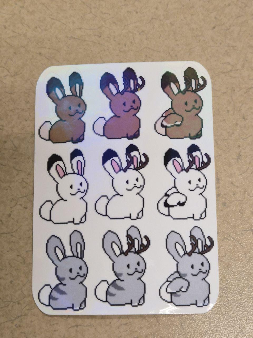 Hare Holographic Sticker Sheet