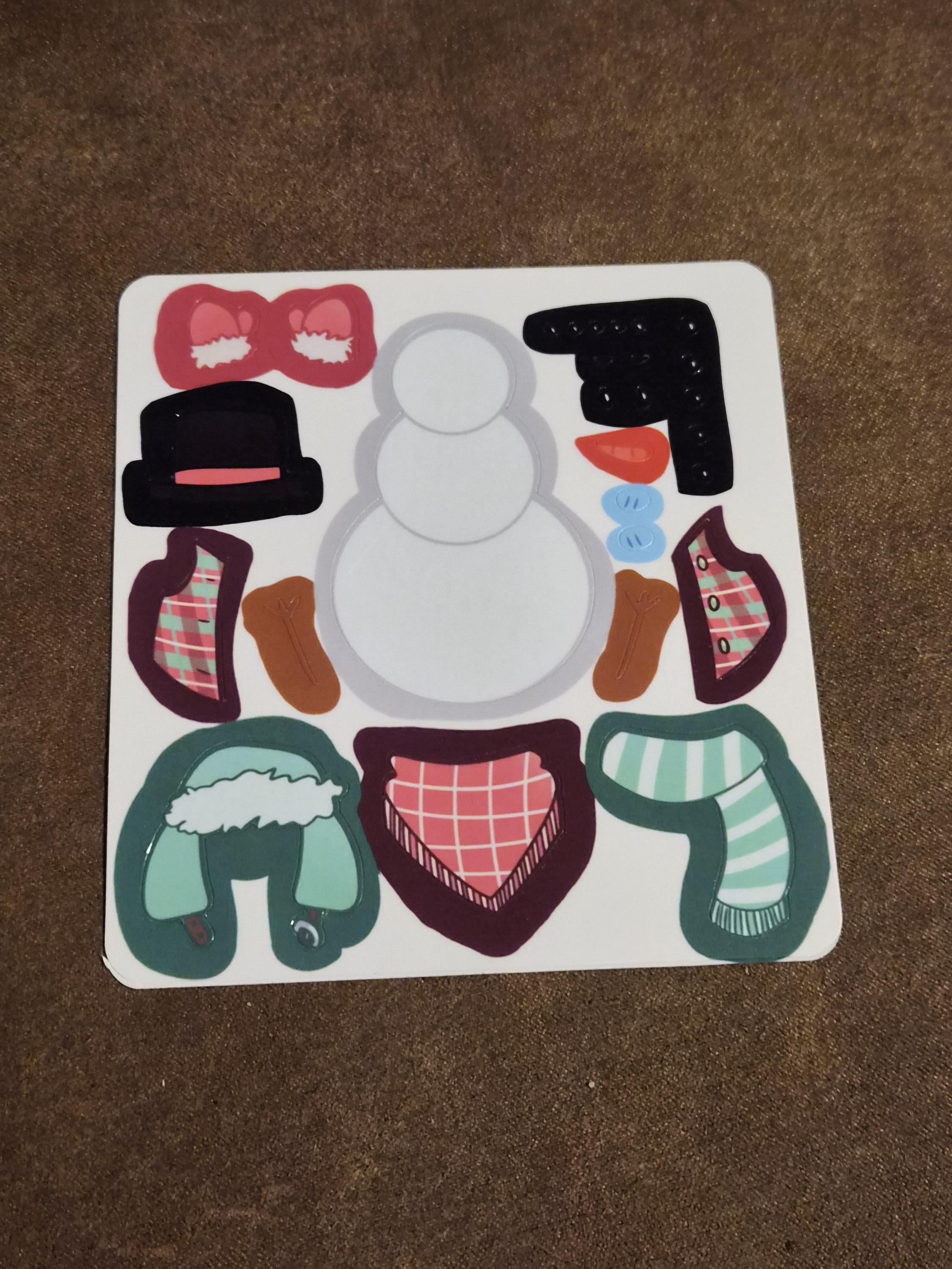 Build Your Own Snowman Stickers