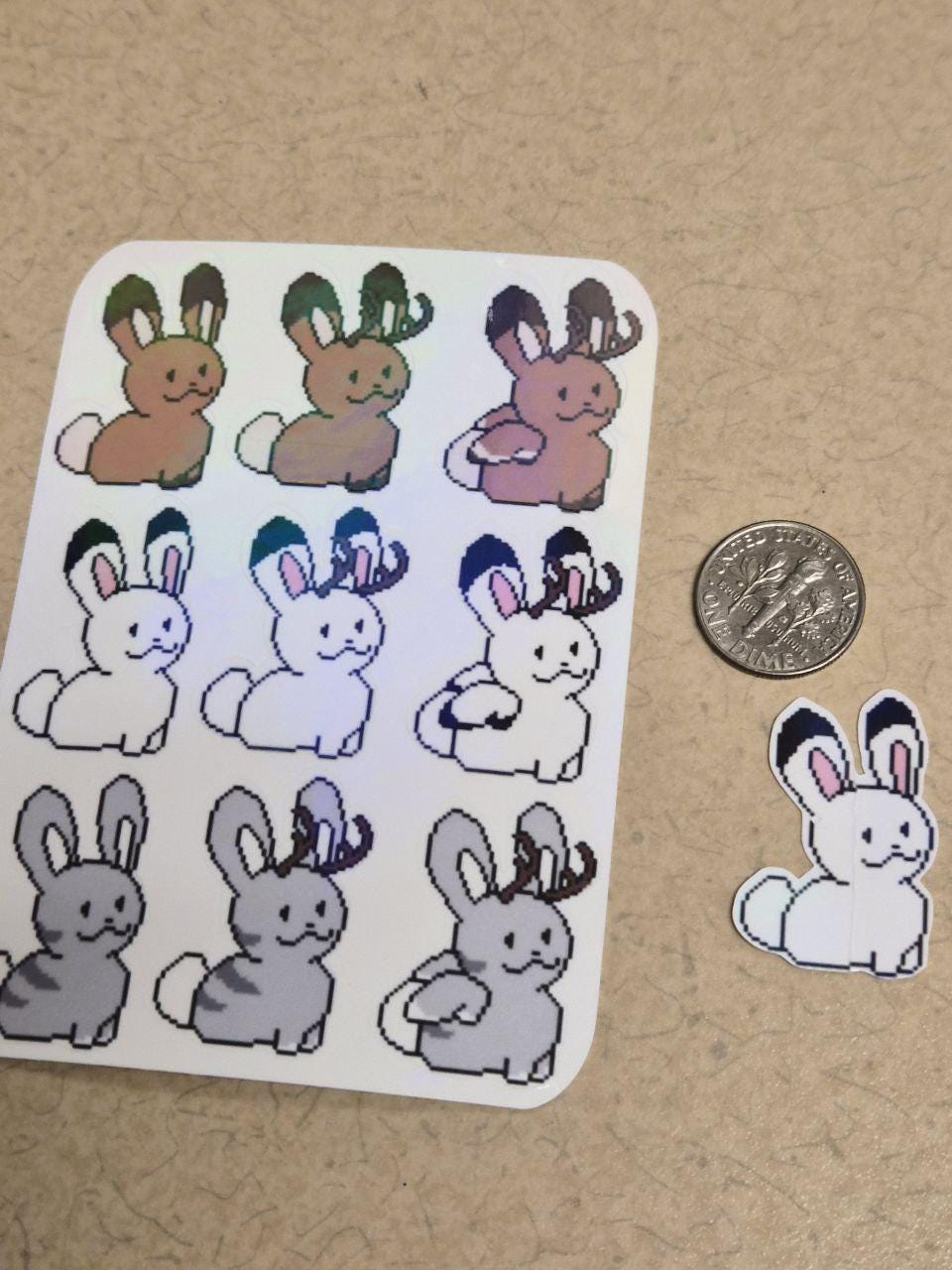Hare Holographic Sticker Sheet