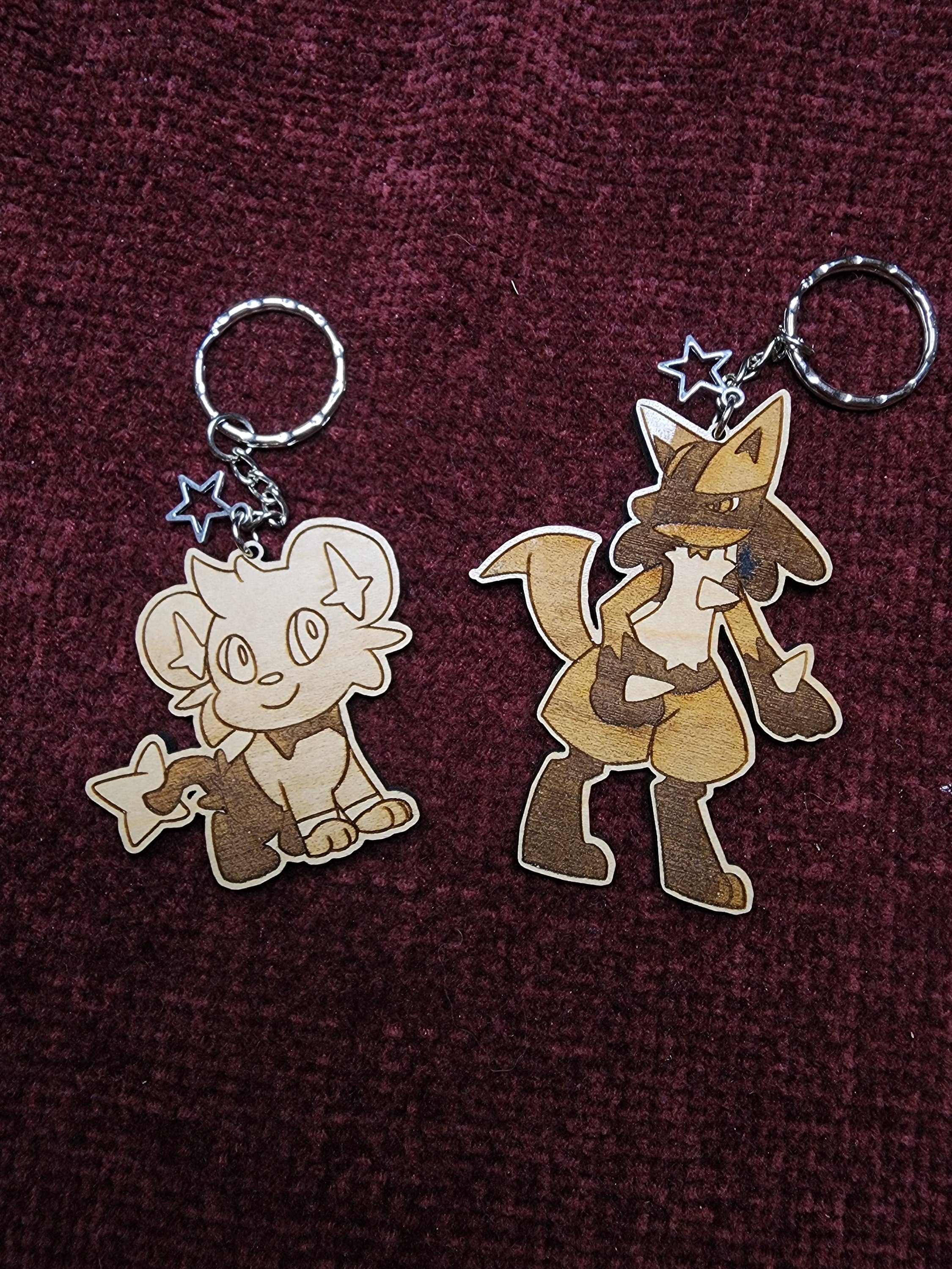 Gen 4 Pokemon Wooden Keychains