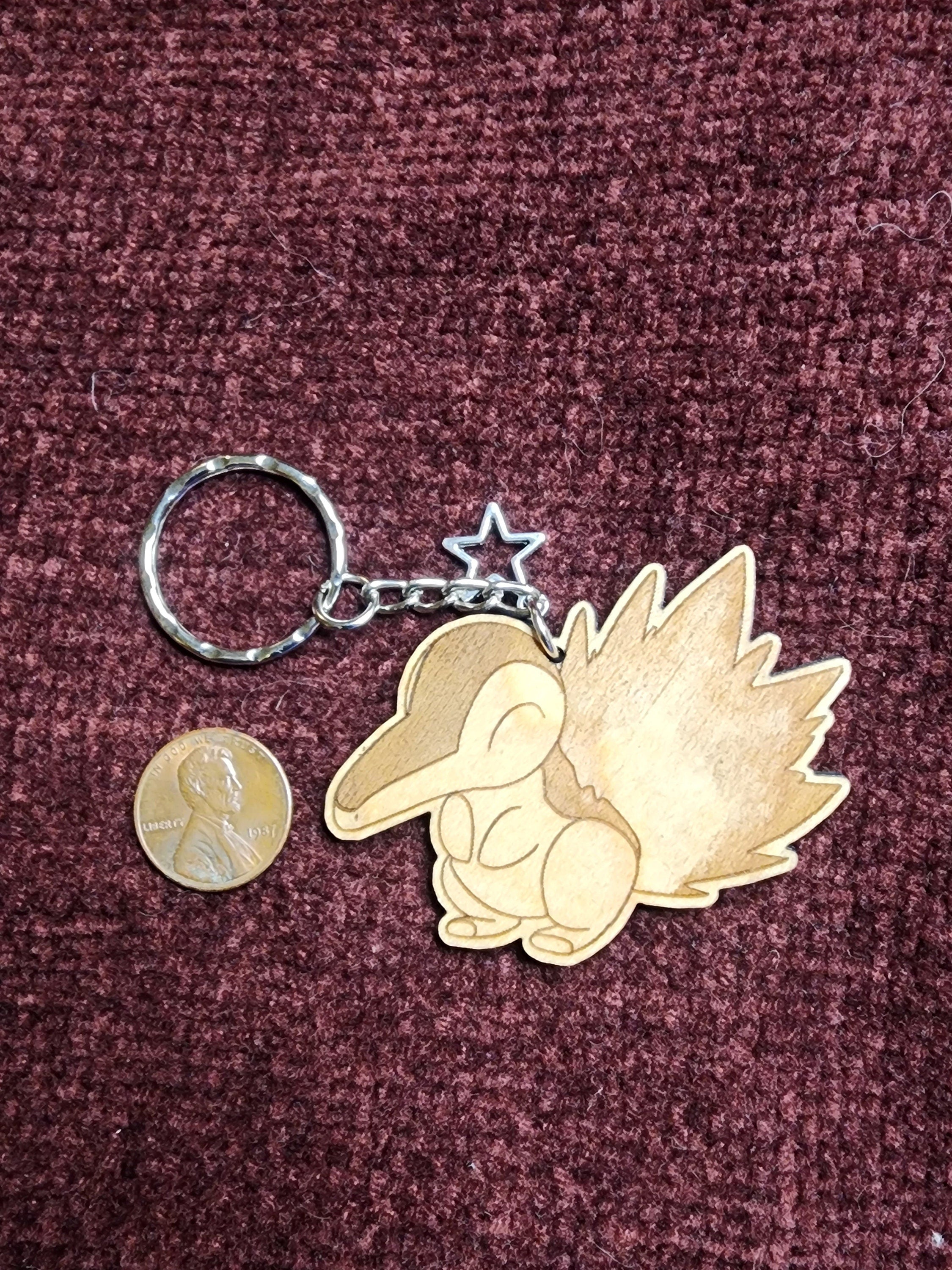 Gen 1-3 Starter Pokemon Wooden Keychains