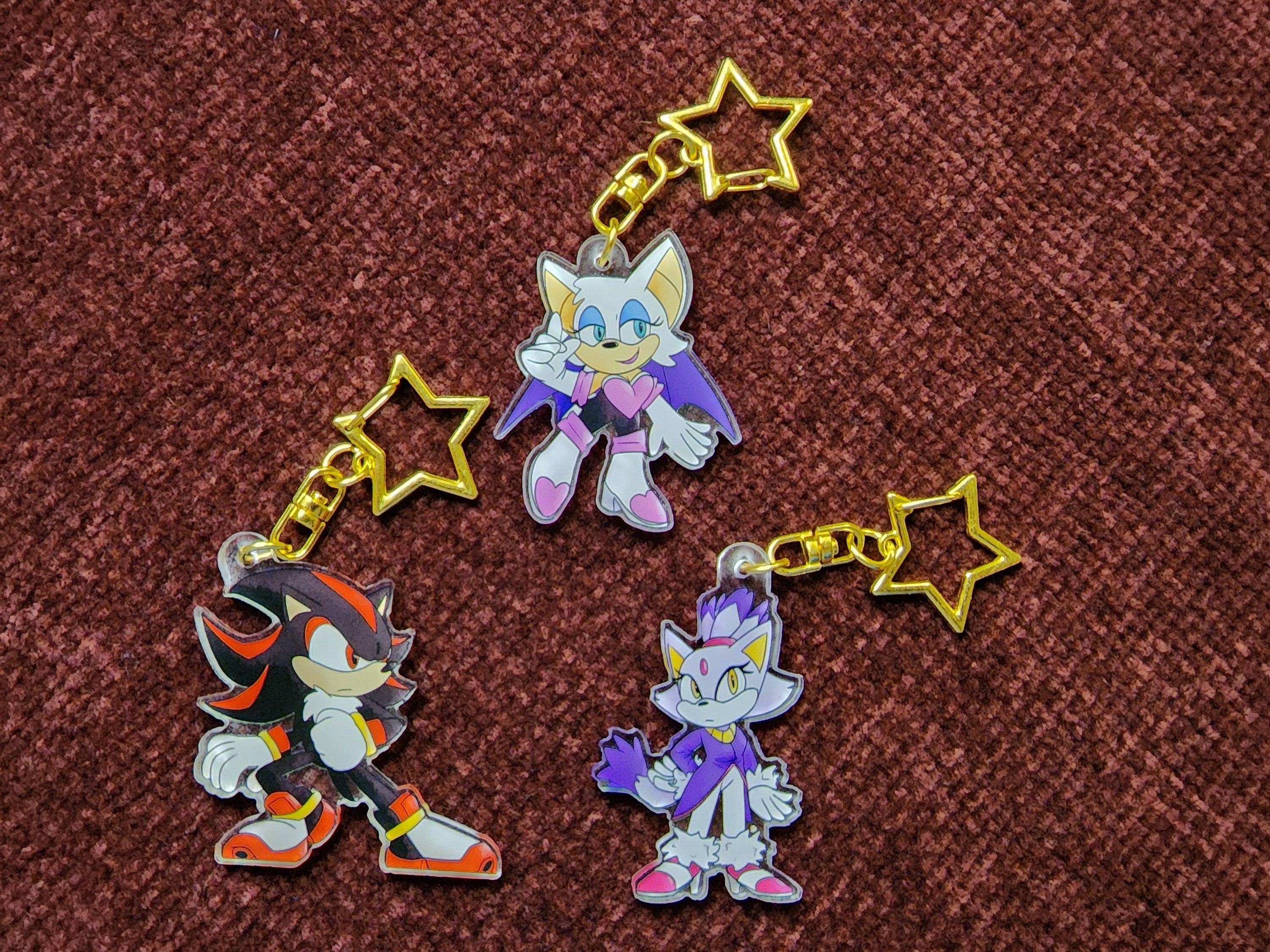 2 inch Shadow Blaze and Rouge Keychains