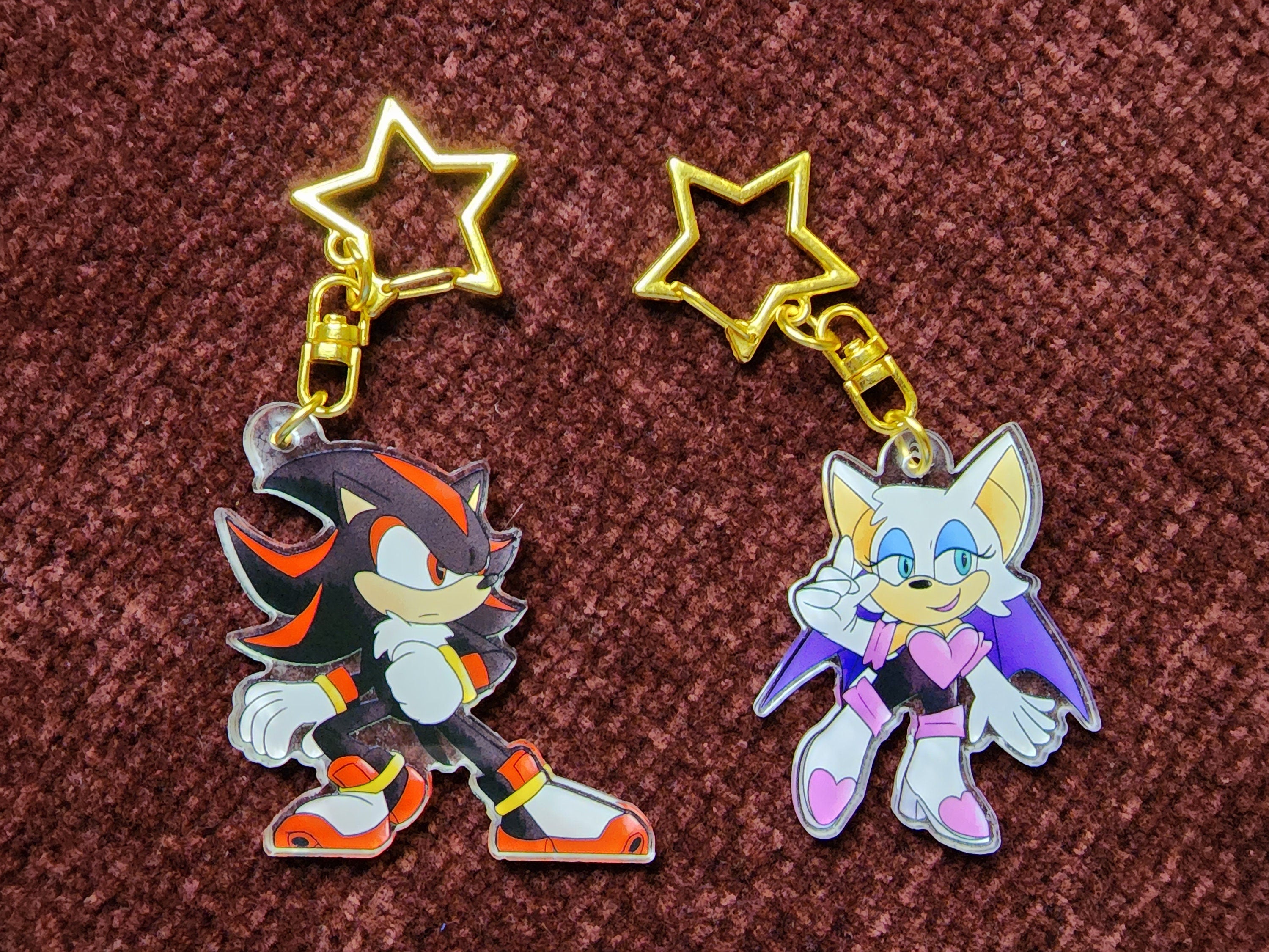 2 inch Shadow Blaze and Rouge Keychains