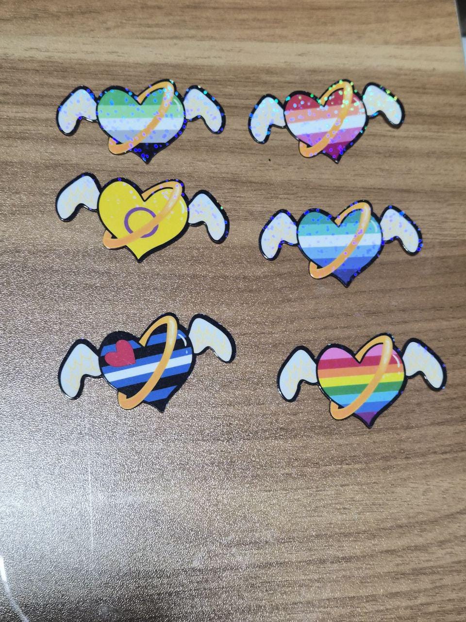 Angel Pride Holographic Stickers