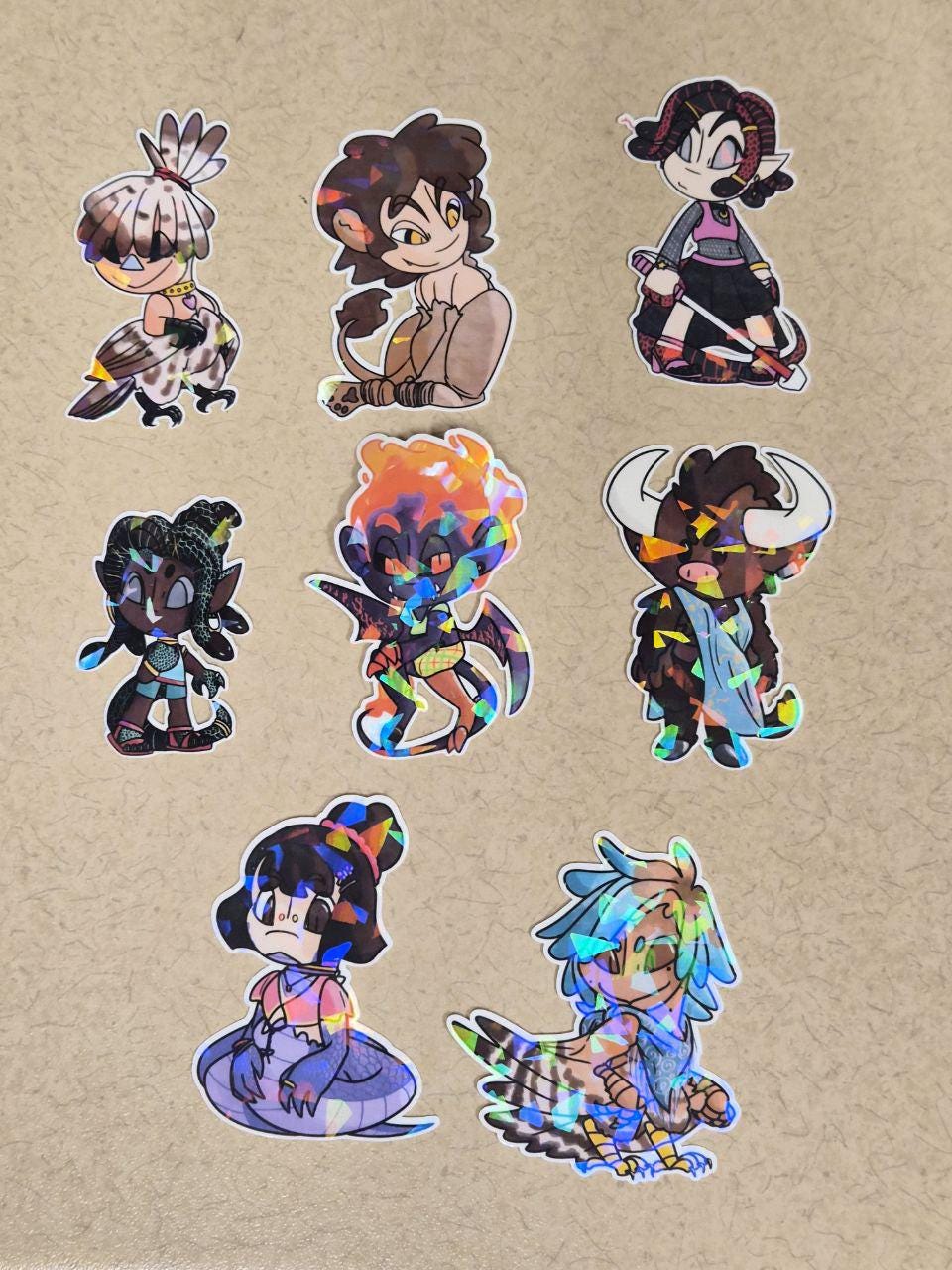 Greek Myth Holographic Stickers