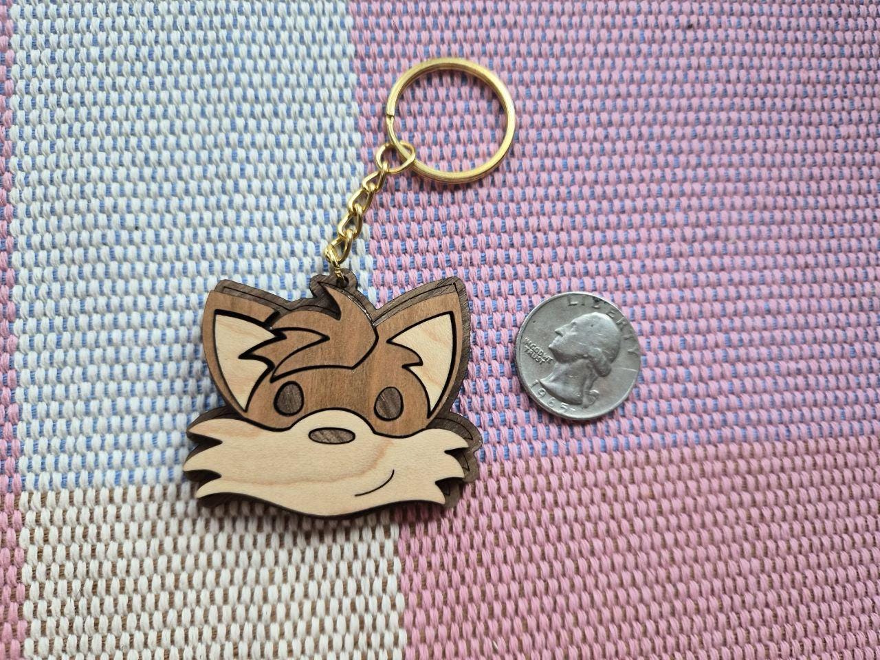 3D Wooden Sonic Keychains