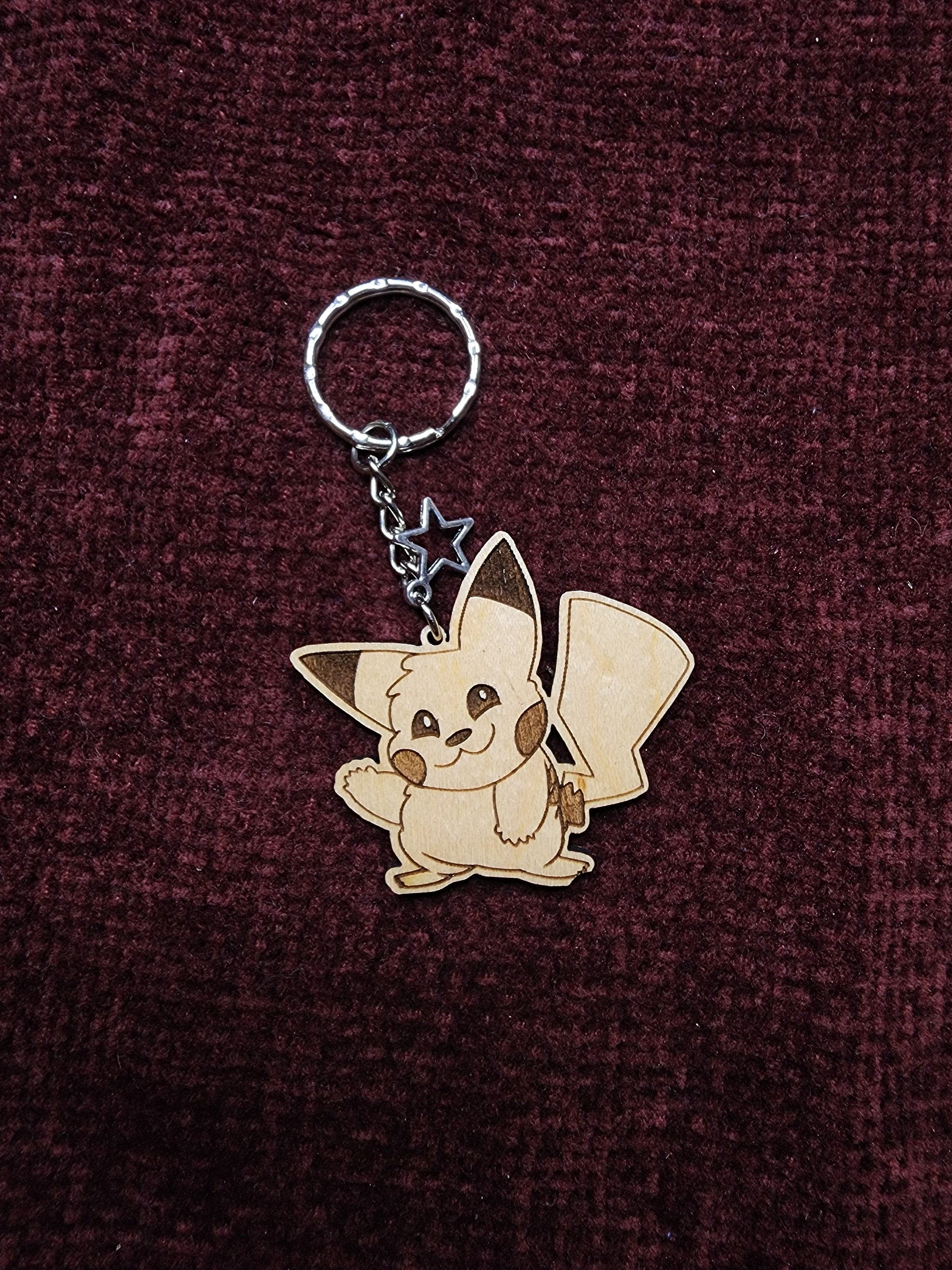 Gen 1 Pokemon Wooden Keychains