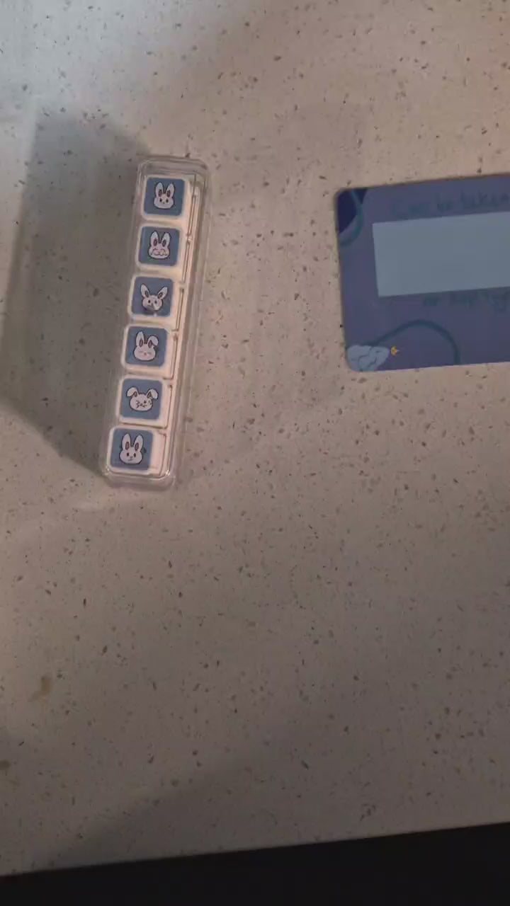 Cute Rabbit Self-Inking Stamps (6-Pack) - Easy Press Stampers for Journaling